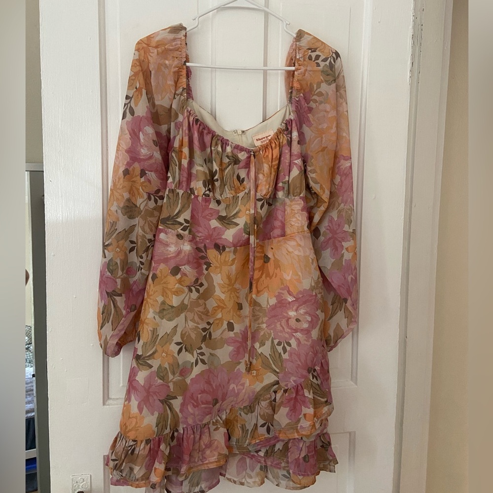 Showpo puff sleeve mini dress in elegant rose